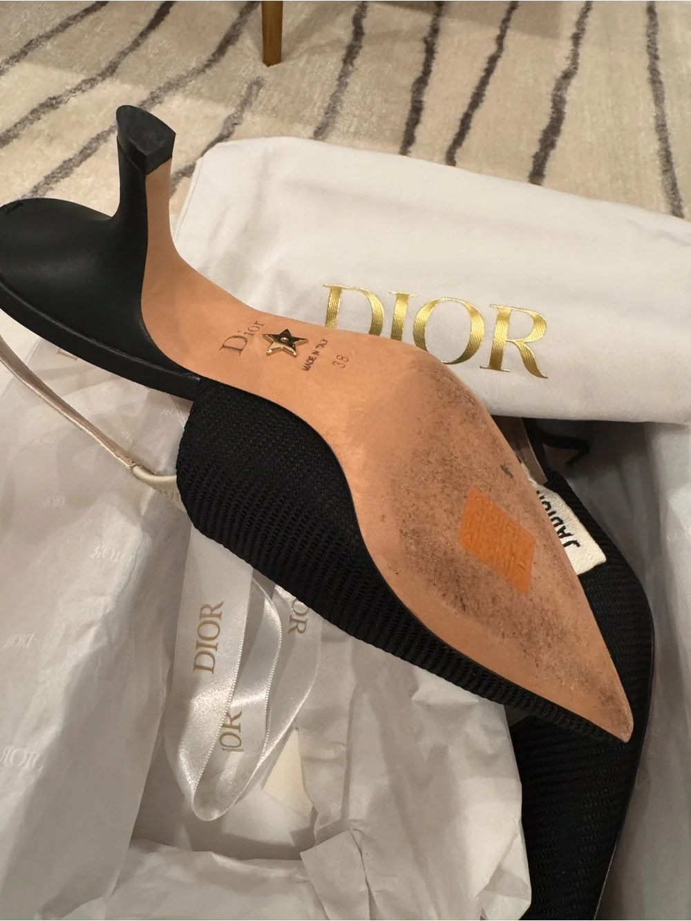 💯 % Authentic Women Dior J'adior Technical Slingback Pump- full set - Picture 4 of 15